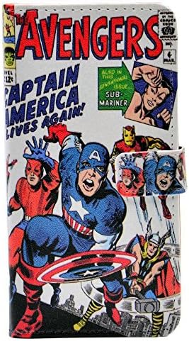 TPACC Case for iPhone SE 3 2022/2020 iPhone SE 2th, iPhone 7 / iPhone 8, Slim Folding Leather Wallet Credit Slots Stand Cover for Kids, Cartoon Comic Superhero Alliance