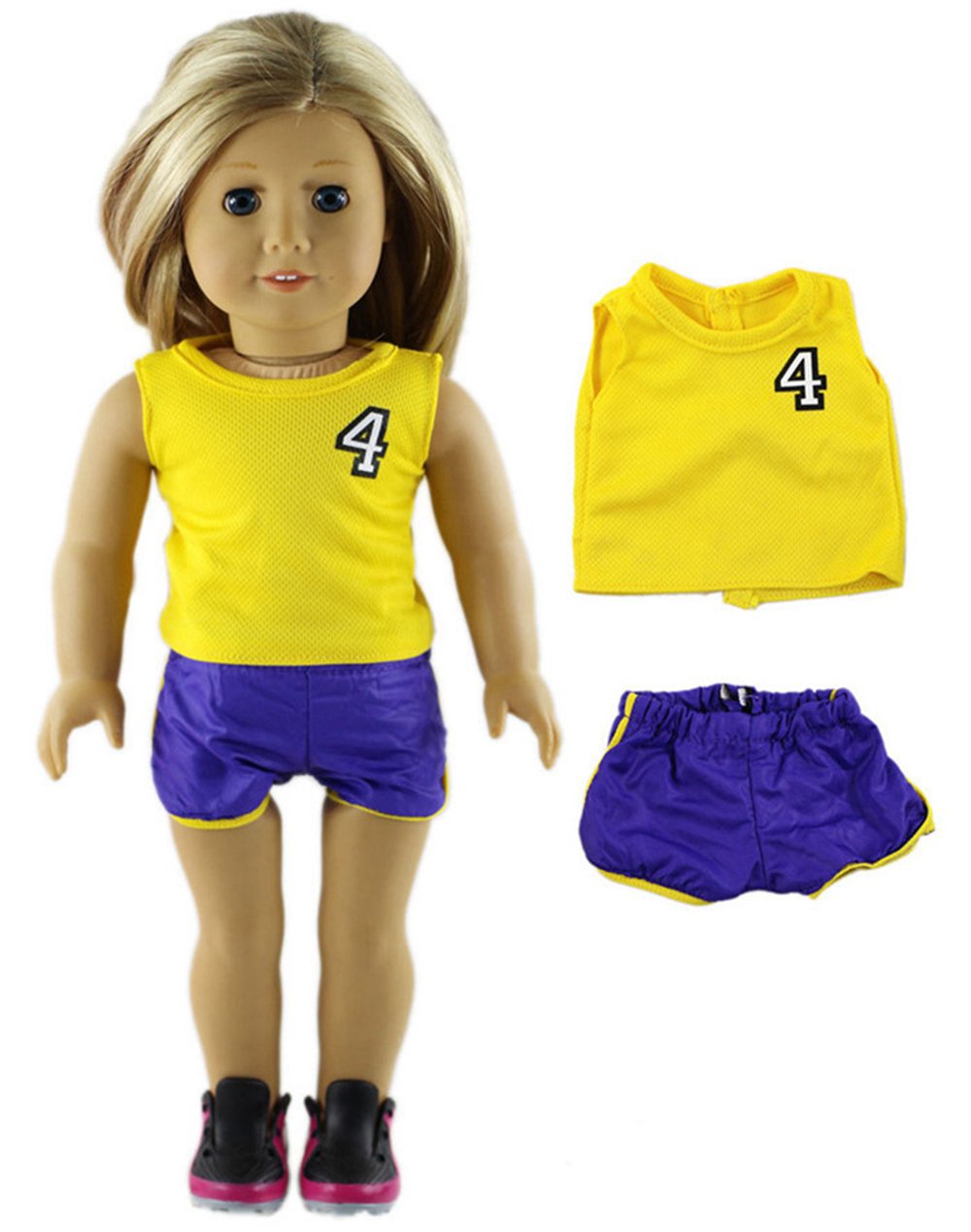 ZWSISU 7 Outfits American Girl Doll Clothes Fits American Girl Doll