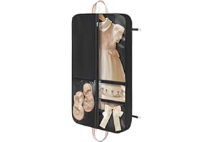 KEEGH Garment Bags for Dance Costumes 40 Inch, Dance Costume Garment Bag, Kids Dance Garment Bags for Dancers with 3 Zipper P