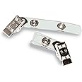 Advantus Badge Strap with Clip, Clear/Silver, Box of 100