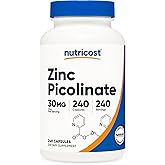 Nutricost Zinc Picolinate 30mg, 240 Capsules - Gluten Free and Non-GMO