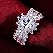 joyliveCY Fashion 925 Sterling Silver Jewelry Inlay Multi Zircon Upscale Luxury Party Ring Size 8