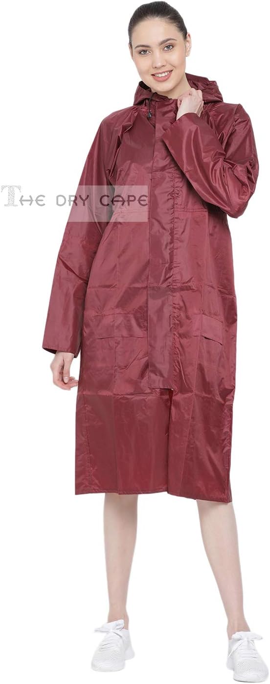 Waterproof Long Raincoats Jacket Rainwear for Women(XL)