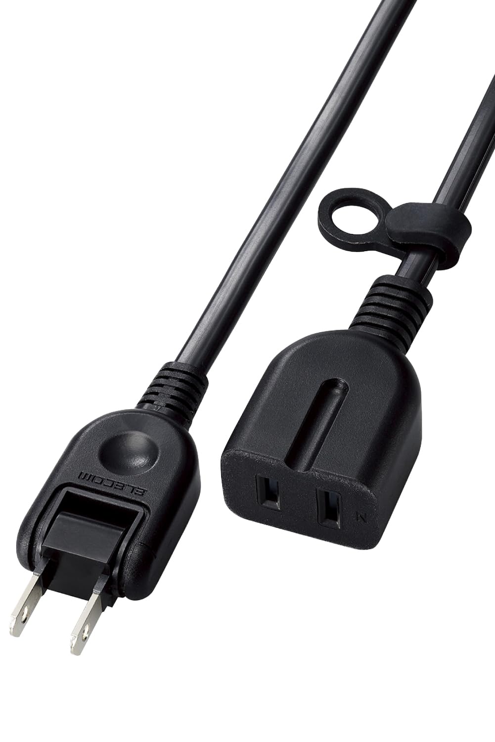 ELECOM T-X01-2120BK 電源タップ 延長コード ほこり防止シャッター付き 極性対応 3ピンプラグ接続可能 2m ブラック エレコムの商品画像