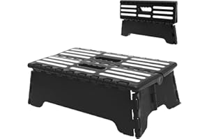 Portable Foldable Step Stool 5" H Plastic Nonslip Collapsible Foot Stool for Elderly Adults Bathroom Kitchen Garden(1-Pack)