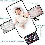 Lekebaby Portable Nappy Changing Mat with Wipe-Pocket Bar Color view 3