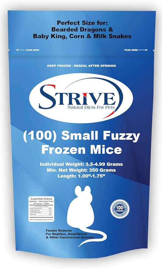Amazon Com Strive 100 Small Fuzzy Frozen Mice Pet Supplies