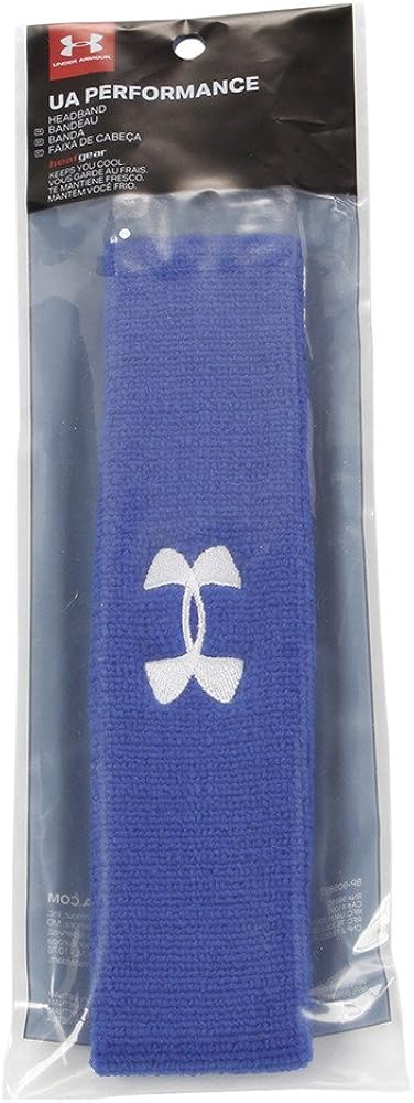 Under Armour Men UA Performance Headband, Sweat-Wicking Headband, Sweatband, Royal / / White - Image 5