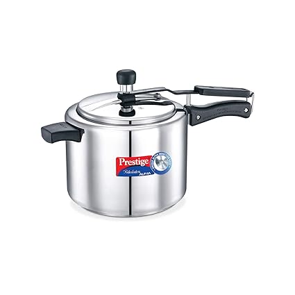 Prestige Nakshatra Induction Base Stainless Steel Pressure Cooker, 2 Liters, Silver