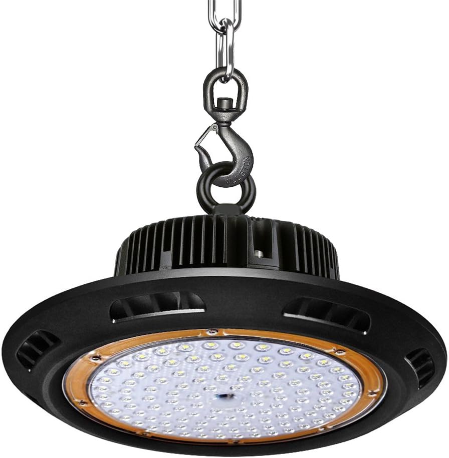G.W.S® Powerful 50W IP65 Waterproof LED UFO High Bay Light Day White Extremely Bright for Industrial Commercial Lighting Use
