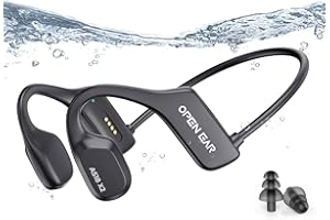 AHEYE Bone Conduction Headphones, Open Ear Headphones Bluetooth 5.3, IP68 Waterproof Headphones Built-in 16G Storage, 8H Playtime Wireless Earphones Lightweight and Comfortable for Swimming,Running,Cycling