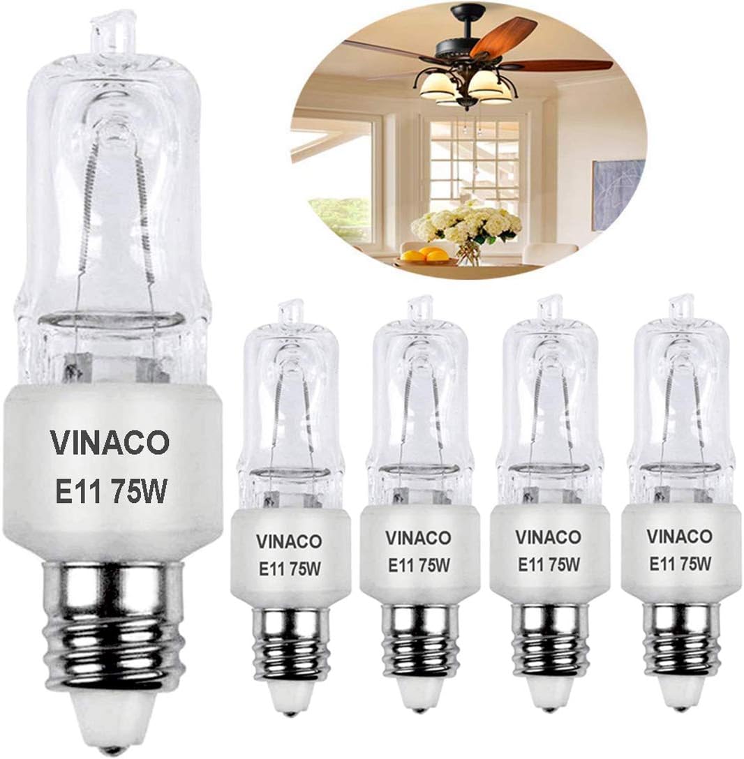 GMY 4Pack 100 Watt JD E11 T4 Mini Candelabra Base JDE11 120V 100W