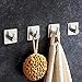 Towel Hook Self Adhesive SUS 304 Stainless Steel Brushed Nickel Bathroom Kitchen Robe Organizer (2-Pack)