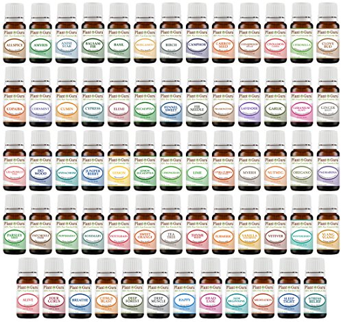Advanced Essential Oil Set 64-10 ml 100% Pure Therapeutic Grade For Aromatherapy Diffuser, Skin, Body, Hair. Perfect for DYI Crafts, Soap, lotion, Cream, Lip Balm and Candle Making.