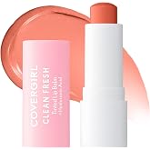 CoverGirl Clean Fresh Tinted Lip Balm, Vegan Formula, Hydrating, Natural Finish, Made for Peach, 1 Count