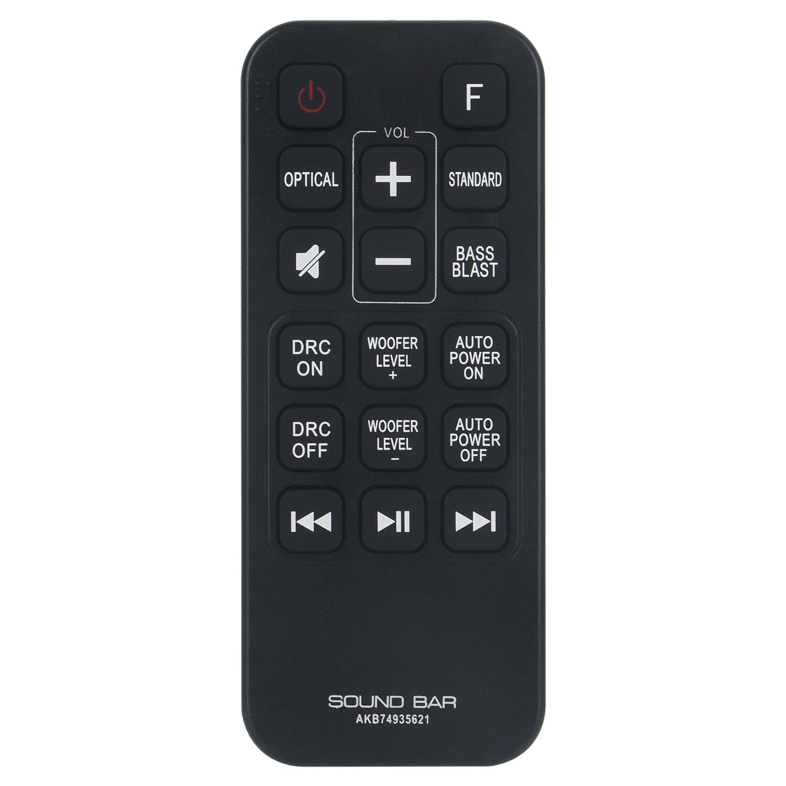 AKB74935621 Sub COV33552424 Replacement Remote Control Fit for LG Sound Bar SJ2 (SJ2, SPJ2B-W)