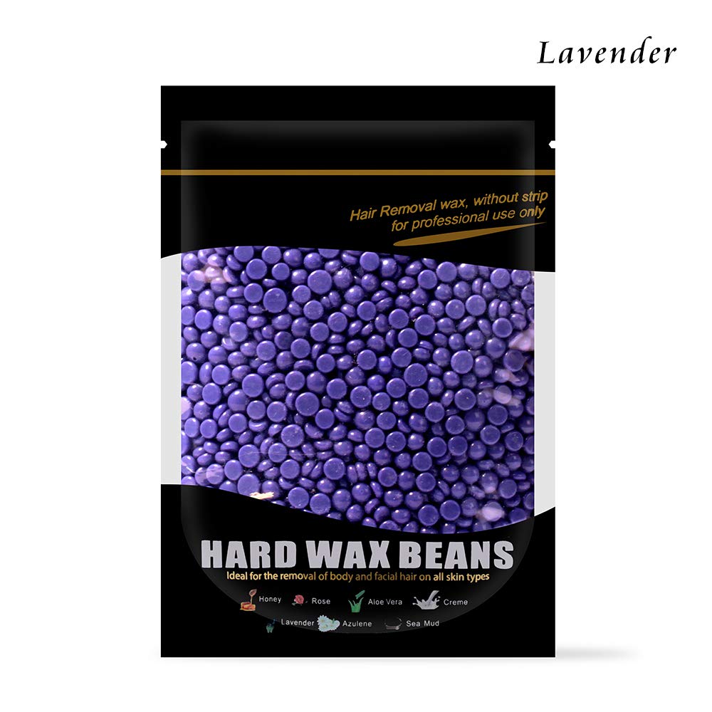 Waxkiss Wax Beans FDA Certified - Removal Body Hair Wax Beans for Home Waxing 300g per bag for Bikini Arms Legs Upper Lip Eyebrows Armpit Hair Removal Lavender Flavor