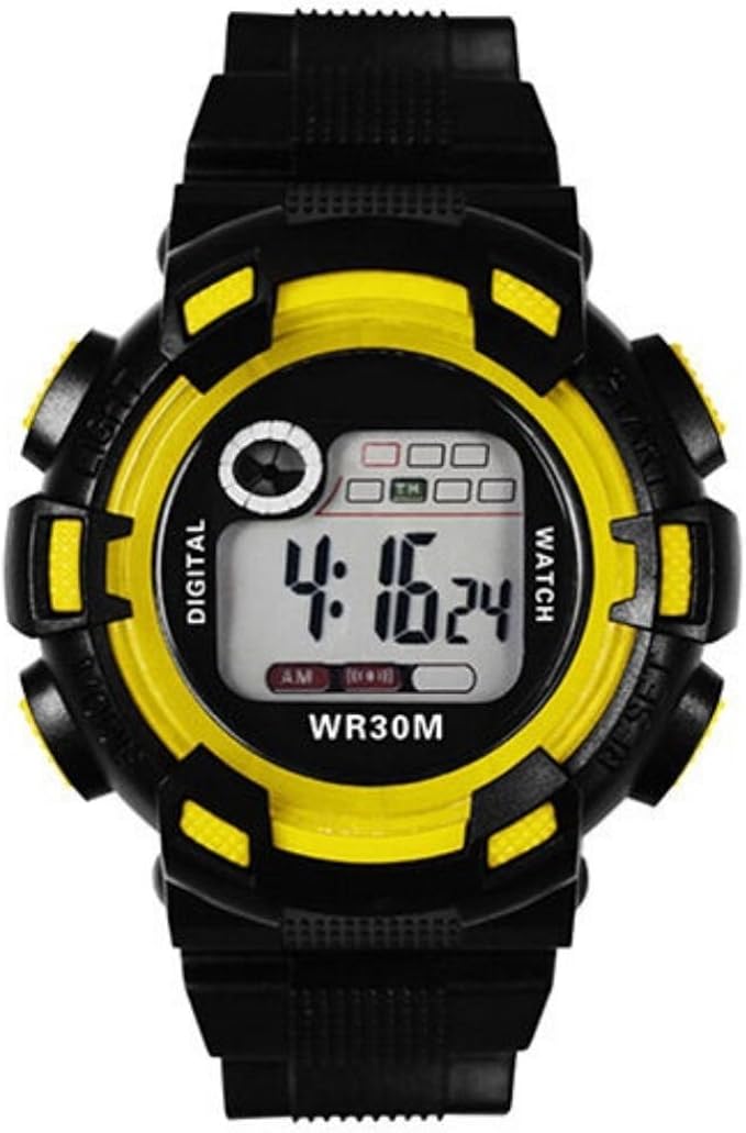 Amazon Gaw Japan 多機能 タフデジタル腕時計 頑丈金具仕様 日常生活防水 バックライト付 日本語説明書付 時刻設定済み イエロー レディース腕時計 腕時計 通販
