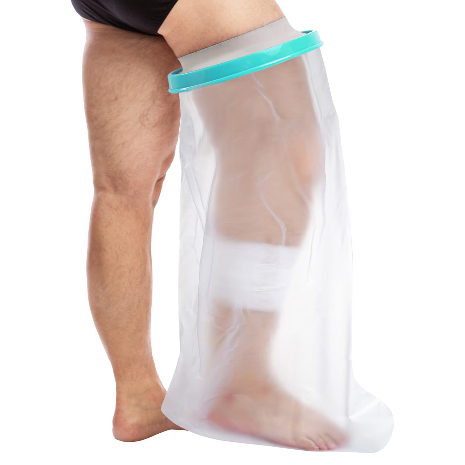 WenYa Adult Leg Cast Cover for Shower, Plaster Cast Waterproof Cover Full Leg with Sealing Ring, Reusable Cast Bandage Shower Protector for Leg Injured Adults Shower, XL