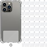 Tenceur 100 Pcs Universal Phone Tether Tab Plastic Lanyard Patch with Metal Ring for Wrist Cell Phone Lanyard Strap Fit Most Smartphones Safety Drop Protection, Clear