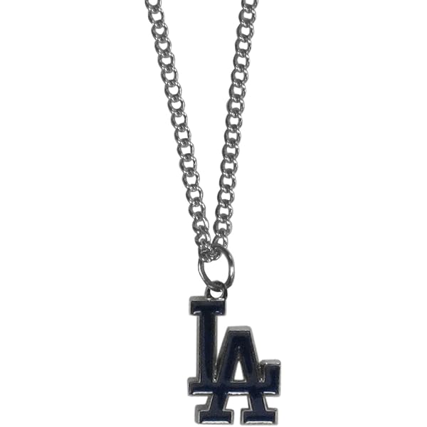 Dodgers 3D Fan Chain Necklace - Silver Chain | Amazon.com