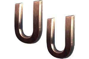 Hopewan Mailbox Letters, 2 Pieces“U”, Door Address Sign Letters or Alphabet Stickers for House Door or Address Plaque. (2.75" Letter U, Bronze)