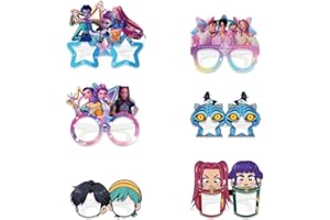 KiKiRico 12Pcs Demon Movie Hunters Party Set, Party Decorative Glasses, Cosplay Decorative Glasses, Suitable for Witch Hunter Group Birthday Parties, Children's Birthday Party Gifts