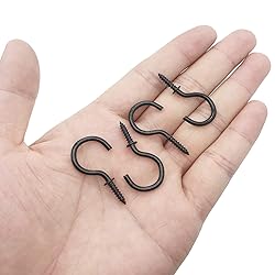 MYYZMY 120 Pcs 1 Inch Screw-in Hooks Nickel Plated