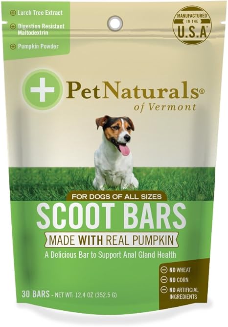 Pet Naturals Of Vermont Scoot Bars Natural Anal Gland Support Supplement For Dogs 30 Chew Bars