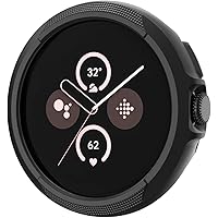 Spigen Liquid Air Designed for Google Pixel Watch 3 45mm Case Anti-Scratch Protective Soft TPU Cover (2024) - Matte Black