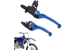 JFG RACING Motorcycle Brake Clutch Lever 7/8'' 22mm Folding Levers Aluminum Alloy Universal for CRF50 KLX SSR TTR 110 125 150 200 250cc Dirt Pit Bike ATV Mini Bike Blue