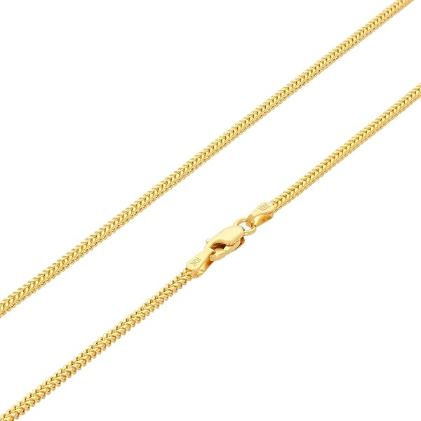 Amazon.com: Nuragold 10k Real Yellow Gold Franco Square 2mm Box