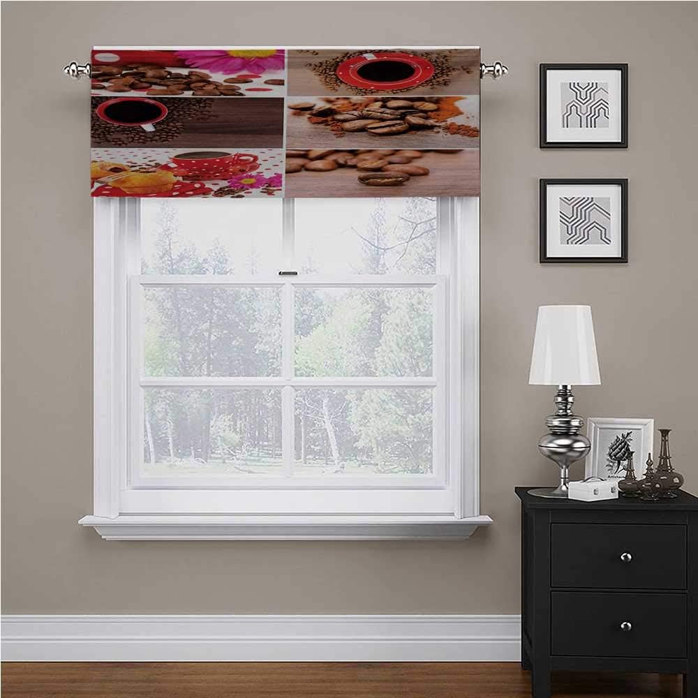 Interestlee Kitchen Kitchen Valances for Windows Coffee