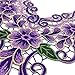 Embroidered Lace Purple Neckline Collar Applique Motif Venise Scrapbooking Embellishment Trimming Patches Sewing Accessories 1 Pc