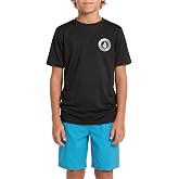 Volcom Boys' Short Sleeve Rashguard Sun Shirt UPF 50+ Uv Sun Protection Swim Top- Big Boys