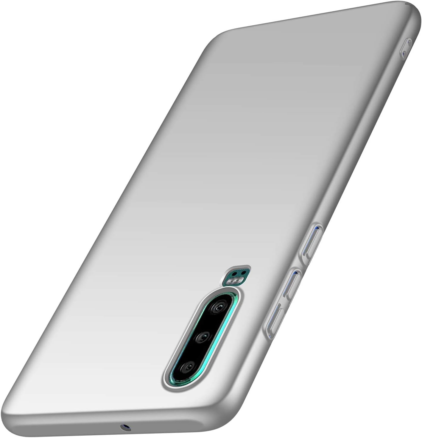 Huawei P30 Mobile Phone case, Tianyd [Color Series] [Ultra-Thin] [Anti-Drop] Minimalist Material Ultra-Thin Protective Cover for Huawei P30 ( Smooth Silver)