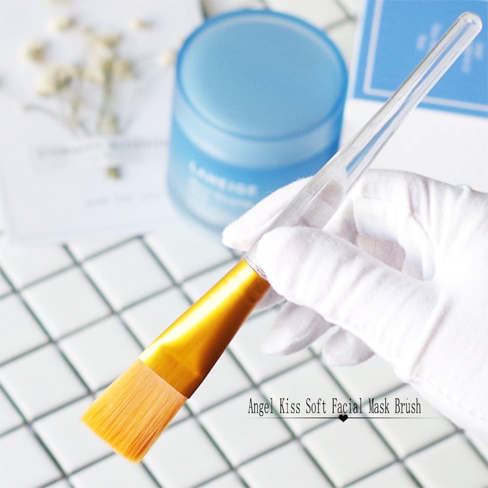 Facial Mask Brush - Angel Kiss Premium Soft Face Brushes Mask Applicator for Applying Facial Mask Eye Mask,Peel, Serum or DIY Needs - Image 4