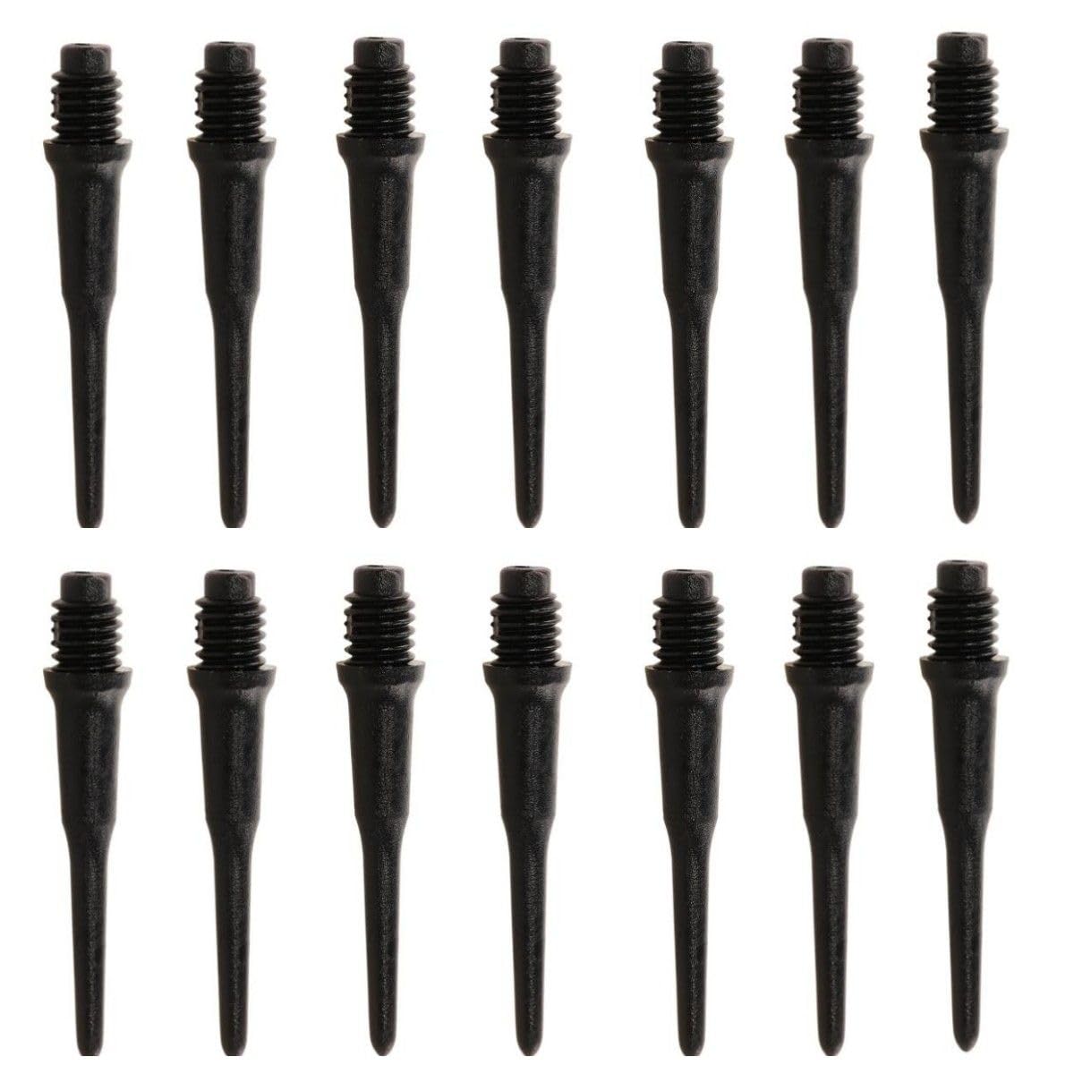 HRLORK 100 Packs Dart Points Plastic Soft Tip Darts Set Darts Attachment Spare Tips-Black