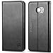 Galaxy S7 Edge Case, SHIELDON Genuine Leather Wallet Case Carry-all Flip Book Case with Stand Feature & ID Credit Card Slots [Magnetic Closure] for Samsung Galaxy S7 Edge, Black