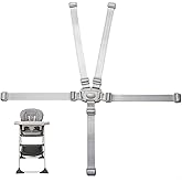 High Chair Baby Kid Straps, Children High Chair Harness Replacement, 5 Point Harness Safety Strap Belt with Buckle for Stroll