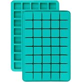 Mity rain 2 Pack 40-Cavity Square Caramel Candy Silicone Molds | Chocolate Truffles Mold,Whiskey Ice Cube Tray,Grid Fondant Mould,Hard Candy Mold Pralines Gummy Jelly Mold