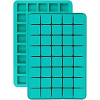 Mity rain 2 Pack 40-Cavity Square Caramel Candy Silicone Molds,Chocolate Truffles Mold for Fat Bombs Keto Snacks, Whiskey Ice