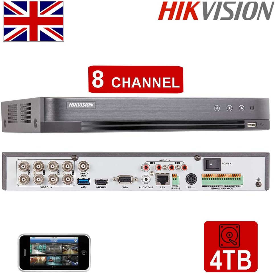 HIKVISION CCTV DVR 8CH 5MP DS-7208HUHI-K1 (4 TB HDD)