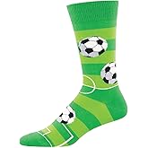 Socksmith Men's Crew Socks, Goal For It, Green
