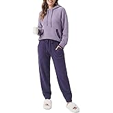 DAVID ARCHY Warm Pajamas for Women Fleece Lounge Sets Winter Fuzzy Cozy Soft Comfy Long Sleeve Pj Sleepwear Hooded Loungewear