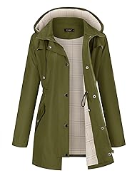 LOMON Women Rain Jacket Lightweight Hooded Jackets