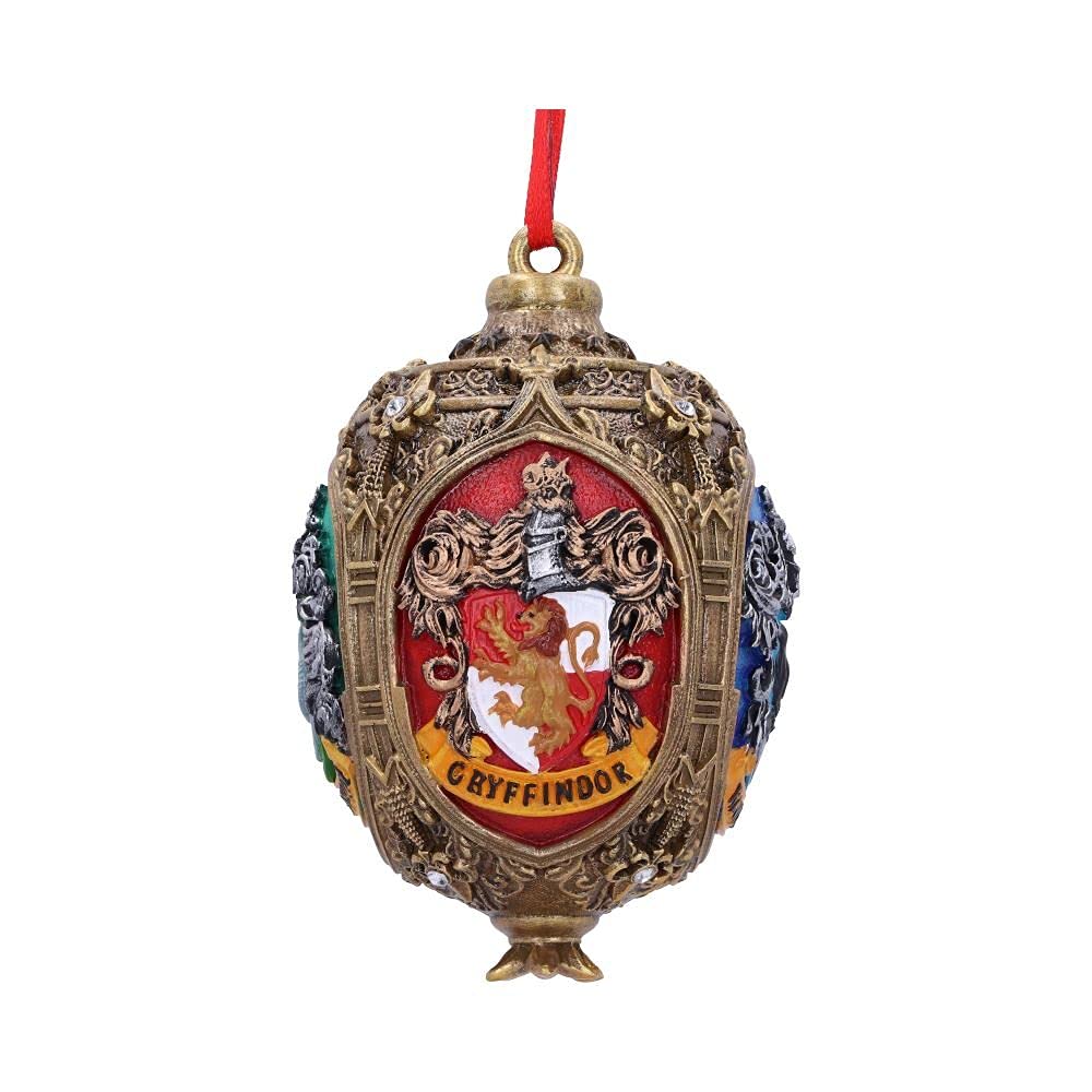 Nemesis Now Harry Potter Four House Hanging Ornament, 9.5cm, Festive Hanging Ornament, Gryffindor, Hufflepuff, Slytherin, Ravenclaw
