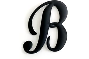 WISH YOUNG 3PCS Letter Charms Compatible with Bogg Bags,2.75 in Large Size Bag Inserts Accessories Decorative Charm for Beach Bag (Black, B)