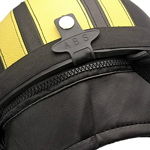 Ocamo Motorcycle Helmet Unisex Men Women Open Face Half Visor Protection Goggles Safety Helmet Yellow - Thumbnail 3
