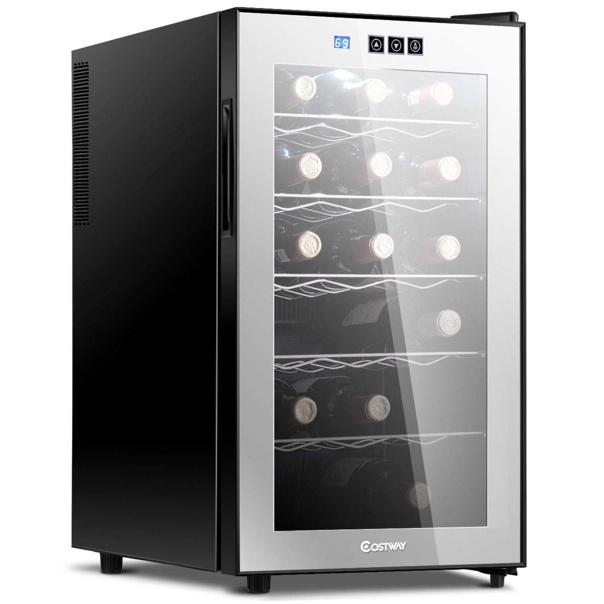 Buy COSTWAY Wine Cooler, 18 Bottles Freestanding Champagne Chiller